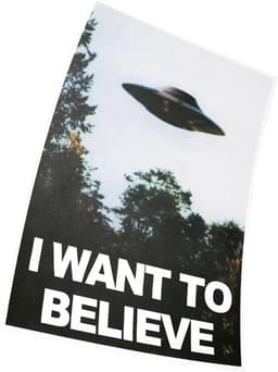 I Want to Believe UFO Poster TV Series Kunst Riesen Poster, 42 x 30 cm — thumbnail 1