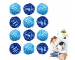 12x Wasmachines Ballen: Verwijdert Pluisjes, Huisdierhaar & Kreukels
