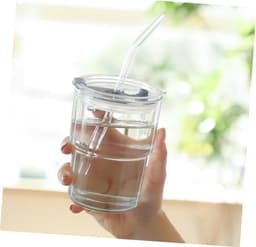 1set Glazen Drinkbeker Met Deksel Waterbeker Met Schattige Vlinderontwerpen Geschikt Voor Thee Melk Frisdrank Duurzaam Praktisch Voor Dagelijks Gebruik — thumbnail 2