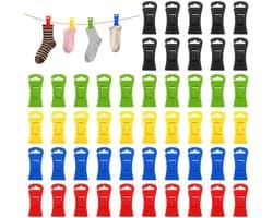 Sokkenklemmen set van 100 stuks - Antislip sokkenclips - Sokkenhouder - Was-organizer - Sokkensorteerder - Duurzaam materiaal - Sokkenclip