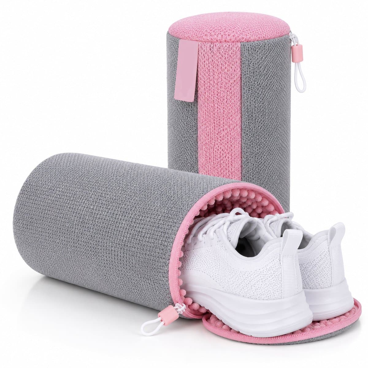 Schoenwaszak - 2 Stuks - Waszak voor schoenen - Herbruikbaar - Wasmachine&Droger - voor Sneakers en Tennisschoenen- Grijs — afbeelding 1