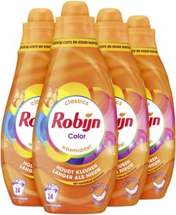 Robijn - Vloeibaar Wasmiddel - Klein & Krachtig - Color - 4 flessen - 96 wasbeurten - Voordeelverpakking — thumbnail 2