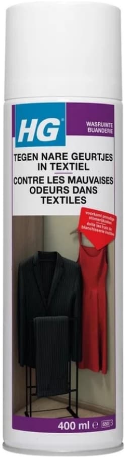 12 x HG - Tegen Nare Geurtjes In Textiel - Natuurlijk Zuiveringsproces - Veilig Voor Alle Textiel - 400 ml - Grootverpakking - Geurverwijdering Textiel - Stankmoleculen Oplossen - Textiel Reinigen - Geur In Kleding - Geur In Gordijnen — thumbnail 2