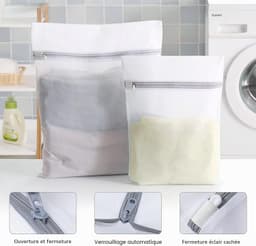 10 Stuks Waszakjes met Rits - Waszak - Laundry Bag - Waszakje Lingerie - Waszakjes Groot - Waszak Groot - Wasnet - Wasnetten - Waszakken met Rits - duurzame -slijtvaste waszakken– geschikt voor ondergoed, overhemden, jassen, bh's, sokken, knuffels — thumbnail 5