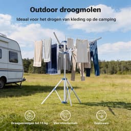 Mobiele Kleerhanger met 4 Armen en 16 Meter Waslijn — thumbnail 2