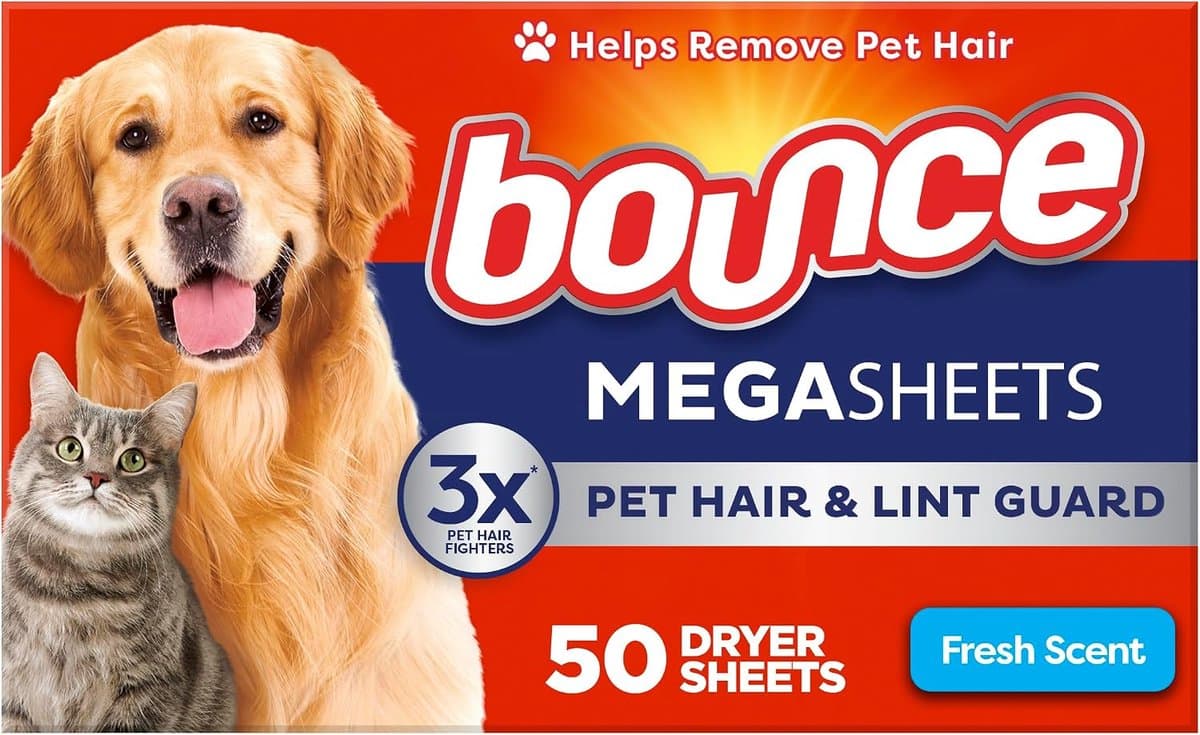 Bounce Pet Hair and Lint Guard Mega Dryer Sheets - Droogtrommeldoekjes - 50 stuks — afbeelding 1