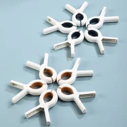 8-delige set - Extra groot - Kruissteek quiltclip - Winddicht - Naadloze kledingdroogclip - Houdt kleding vast tijdens het drogen - 10,2*7,3 cm - Gemengde kleuren — thumbnail 2
