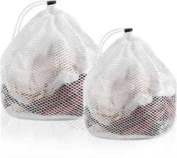 Set van 2 wasnetzakken met trekkoord voor kleding, lingerie en sokken - Ideaal voor wasmachine en reizen (11.8"x15.8"/15.8"x19.7") — thumbnail 1