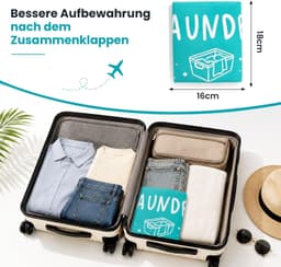 Waterdichte Reiswaszakken voor Vuile Kleding - Set van 4, Ideaal voor Vakanties en Sportactiviteiten — thumbnail 5