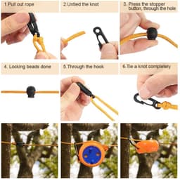 Camping Clothesline - 8M Portable Retractable Travel Cloth Line — thumbnail 5