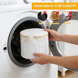 Set van 2 Premium Wasnetten voor Bh's en Ondergoed - Ideaal voor de Wasmachine, Beschermt Lingerie en Sokken met Rits — thumbnail 2