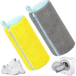 2 in 1 Schoenwashbeutel Wasmachine, Herbruikbare Schoenwashbeutel Wasmachine, 360 ° Reinigingsfluom Wasmachine Schoen tas voor Turnschoenen, Die Einlegezolen können mitgewassen worden — thumbnail 1