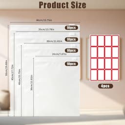 Zakken met Ritssluiting - Transparant - 40 x 30 cm - Waterdichte Opbergtas - Voor Kleding en Accessoires — thumbnail 3
