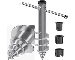 Parasol Grondanker - Afneembare Handgreep - 42 cm - Stabiele Grondhouder voor 3-5 cm Paal - Voor Tuin en Strand