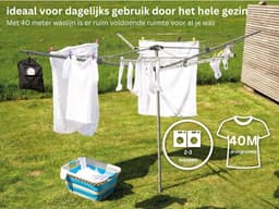 ApexArte® Droogmolen met Voet voor Camping & Thuis - Wasrek Staand - Droogrek Inklapbaar — thumbnail 4