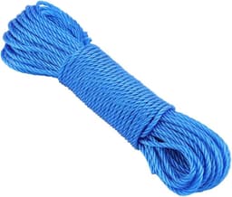 20m Nylon Waslijn, Felle Kleur Outdoor Campingkoord, Doe-het-zelf Breikoord, Draagbaar Kledingdroogtouw voor Tuinieren, Kamperen (Biały) — thumbnail 1