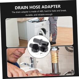 Afvoerslang Verlenger - Wasmachine Adapter - Slang Verbinding - Roestvrijstalen Klem - 65 x 28 cm - Grijs — thumbnail 2