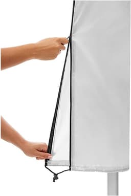 Afdekking droogmolen - Beschermhoes waslijn - Kleding beschermen - Waterdichte coating - 165 cm hoog - Zilverkleurig — thumbnail 5
