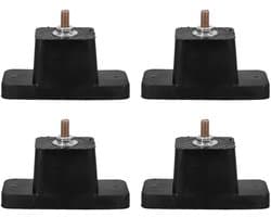 Rubberen Trillingsdempers - Airco Pads Condensor Pads - Airco Stabiliseren - Weerbestendig Rubber - 55 cm - Zwart