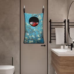 Hanging Laundry Bag voor Vuile Kleding, Waterdichte Opberg Organizer met Rits, Kunst Van Gogh Amandelbloesems Design — thumbnail 4