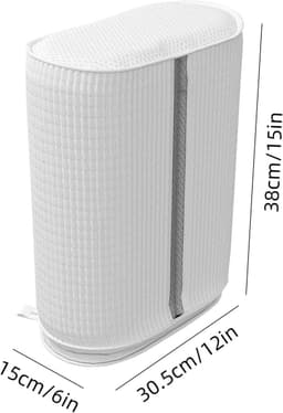 Wasmachine schoenwaszak - dubbele vakken, pluizige 360° bescherming en reiniging, gaas inlegzoolhouder, krasbestendige ritssluiting, wasmachine en droger, wit, beschermende dubbele schoenwaszak — thumbnail 5