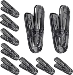 Strandlaken Clips - Handdoek Klemmen - Voorkomt Wegwaaien - Versterkt Windproof - 10 stuks - Transparant Grijs — thumbnail 1