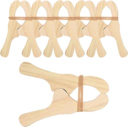 Houten Clips - Wasknijpers - Was Drogen - Heavy Duty - 6 Stuks - Meerkleurig — thumbnail 1