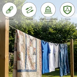 Kunststof Gecoate Waslijn - Waslijn Staalkern - Kleding Drogen - Met Stalen Kern - 30 Meter - Transparant — thumbnail 4