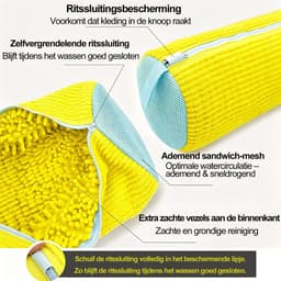 2 Stuks Schoenwaszak voor Wasmachine- Waszak voor Schoenen met 360° Reinigingspluche- Herbruikbare Schoenen Waszak met Ritssluiting- Sneaker Waszak voor Wasmachine en Droger- Geschikt voor Alle Schoensoorten en Maten- 39 × 19 cm — thumbnail 5