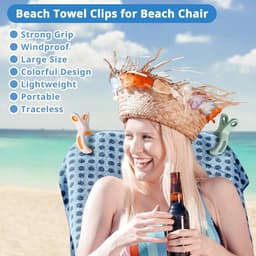 6 stuks - Grote Wasknijper - Quiltclips - Wasknijpers - Grote Knijpers - Handdoekknijpers - Strandlaken Knijpers - Handdoek Klemmen - Strandlakenclip voor strandstoel - Winddicht — thumbnail 2