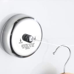 Waslijn uittrekbaar - Zilver - 3 Meter - Roestvrijstalen Wandwaslijn voor Binnengebruik — thumbnail 2