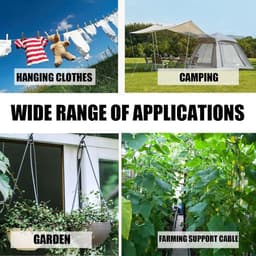 Waslijn uittrekbaar - Transparant - 30 meter - Stalen kern met PVC coating - Voor buitengebruik en camping — thumbnail 2
