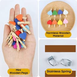 Mini-houten klemmen Allecto Plus 120 stuks voor fotowand — thumbnail 5