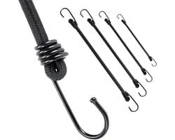 SnelShoppen - Stevige Bungeekoorden Set van 10 - 50 cm Versterkte Haken - Duurzaam, UV-bestendig, Voor Camping, Vracht, Buitengebruik - Flexibele Ladi