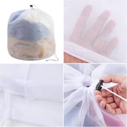 Waszak voor wasmachine, 3 stuks, waszak met koordstopper, fijnmazig waszakken voor babykleding, beha, ondergoed (30 x 40 cm, 40 x 50 cm, 50 x 60 cm) — thumbnail 4