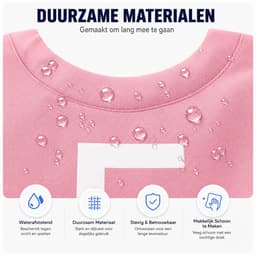 BOTC Wasmand - Waszak - Laundry basket - Wassorteerder - 38x63 cm - waszak vouwbaar - draagbaar wasbox - Roze — thumbnail 3