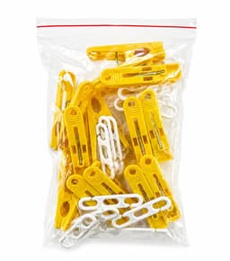 Hangdroger met Knijpers – Sokken Droogrek – Wasdrooghanger voor Ondergoed, Babykleding & Kleine Was – Ophangbaar Droogrek – Blauw/Geel — thumbnail 4