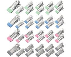 Multifunctionele RVS Wasknijpers - Set van 40 Stuks, Duurzaam en Roestvrij voor Thuisgebruik