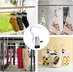 SnelShoppen - 20 Stuks RVS Kledingknijpers - Anti-slip Kleding Hangers - 360 Graden Draaibare Clips voor Broeken, Schoenen, Handdoeken - Metalen Klemm — thumbnail 2
