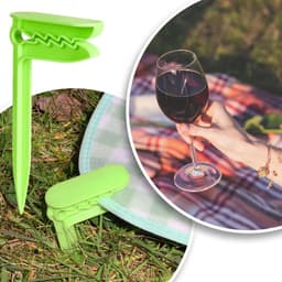 Set van 8 - Strandlaken klem - Dekenclips - Clips - Handdoekclips - Winddicht en stevig - Herbruikbaar - Gemakkelijk te wassen - Lichtgewicht en draagbaar - Geschikt voor strandhanddoeken, picknicks en kamperen - Groen en blauw — thumbnail 2