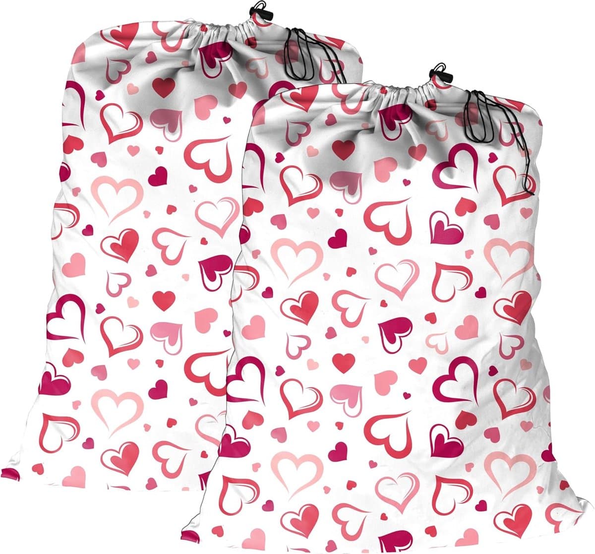 2 stuks katoenen canvas zware waszak, 45 x 65 cm, zeer duurzaam — afbeelding 1