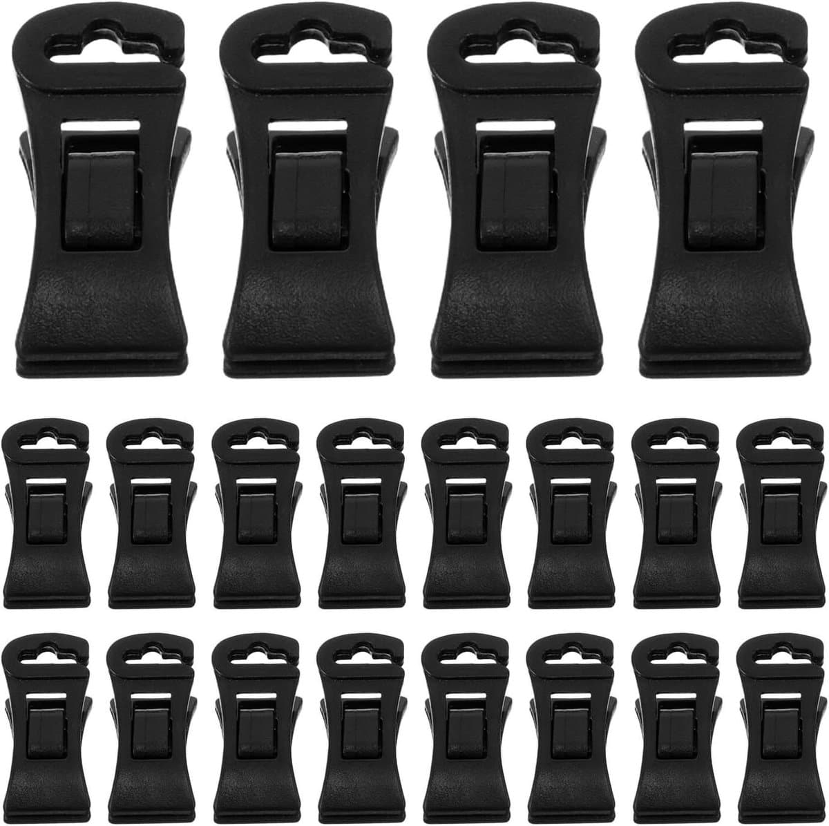 Sokkenklemmen met Haak - Kledingclips Droogrek - Kleding Drogen - Antislip Ontwerp - 3.00X1.30X1.20CM - Zwart — afbeelding 1