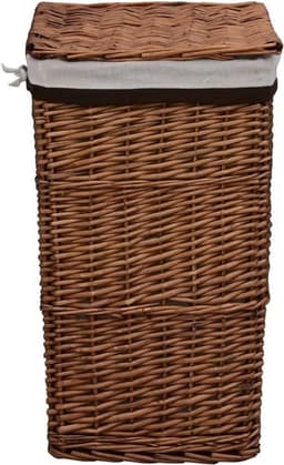 Wasmand – Wasbox – Wassorteerder – Opbergmand – Waszak – Handgevlochten Wilgentakken – Ruime Inhoud 43x34x57,5 cm — thumbnail 1