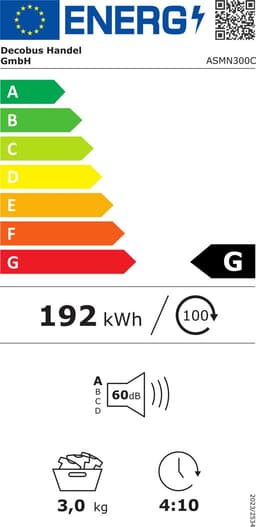 Mini Wasdroger - Compacte Afvoerdroger - 3kg - UV-Desinfectie - 6 Programma's - RVS Trommel - Kleine Ruimtes - 62x52x46cm - 850W — thumbnail 2