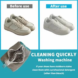2-delige waszak voor schoenen | Waszak voor sneakers en schoenen - Herbruikbaar, duurzaam en beschermt tijdens het wassen en drogen — thumbnail 4