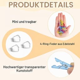 150 mini wasknijpers, transparant, herbruikbaar, kleine plastic wasknijpers, gekleurde fotoclips met metalen veer voor het ophangen van foto's, knutselprojecten, feestjes, bruiloftsdecoratie, 3,5 x 0,7 cm — thumbnail 4