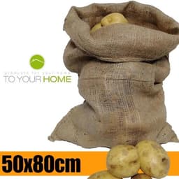 Jute Zakken - Hessische Zakken - Opslag Aardappelen - Sterk Scheurbestendig - 50 x 80 cm - Natuurlijk — thumbnail 3