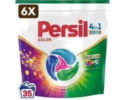 6 x Persil Discs Color - Wascapsules - Krachtige Vlekverwijdering - Hygiënische Frisheid - Gekleurde Was - 35 Wasbeurten