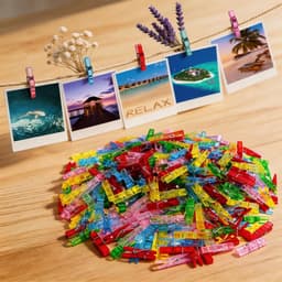 Solidchoice- Wasknijpers Mini - 100 Stuks Transparante Clips - Fotoclips - Kleine Klemmen - Decoratieve Clips - Breekbestendig Plastic — thumbnail 3
