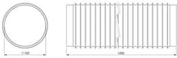 Flexibele PVC Ventilatieslang Ø 100mm - 1 meter - Afvoerslang voor Droger, Airconditioning, Afzuigkap - Versterkt met Staaldraad — thumbnail 3